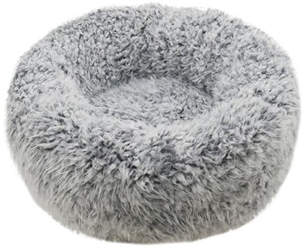 Rosewood Hondenmand Silver Fluff - Rond, Zacht Grijs