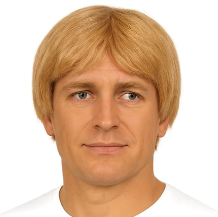 Blonde Verkleedpruik Korte Coupe – Feestpruik voor Carnaval & Themafeest