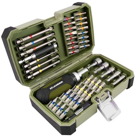 XHANDER Bitset en Bithouder 1/4" 46-delig - in koffer