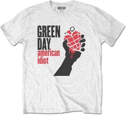 Green Day - American Idiot Heren T-shirt - XS - Wit