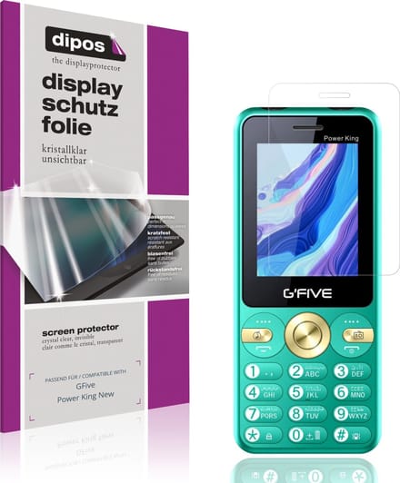 dipos – 4x Beschermfolie geschikt voor GFive Power King New | Krasbestendige & heldere Screenprotector Ultra-Thin