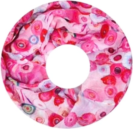 Dunne Colsjaal - Print - Roze/Ecru - 80 x 50 cm (20262#)