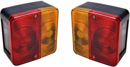 Benson Aanhangwagen Achterlicht Vierkant 104 x 97,5 x 50 mm. Links/Rechts - Prijs per Set