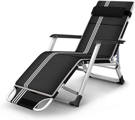 Opvouwbare ligstoel - Zonnebed Tuinstoel - Ontspannen Buiten - Zero Gravity Comfort - Extra Breed 65cm - Gestreept