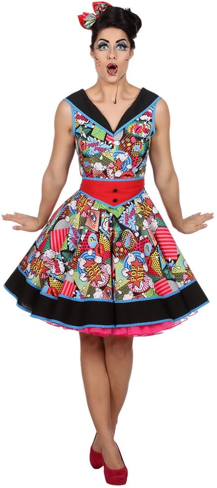 Pop-Art Rock & Roll jurk Dames - Maat 48