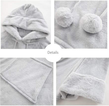 Oversized Comfortabele Draagbare Dekentrui met Capuchon voor Volwassenen
