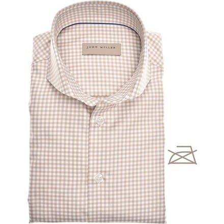 John Miller Overhemd The Miller Gingham Shirt Licht Bruin / male