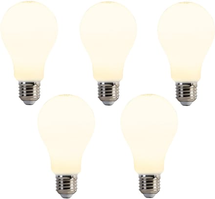 LUEDD Set van 5 E27 LED lamp A67 opaal 8W 900 lm 2700K