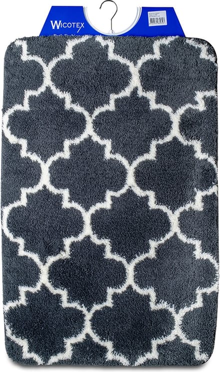 Wicotex - Badmat Marseille Antraciet - Badmat - Antislip onderkant - Afmeting 60x90cm
