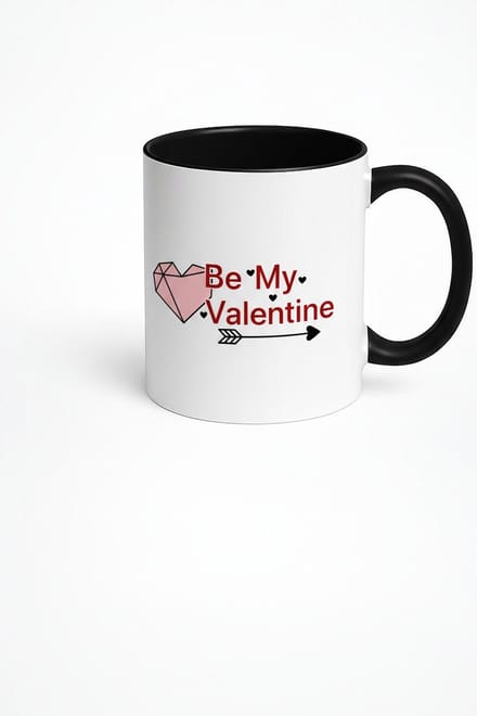 Be My Valentine Mok met Liefdeshart en Pijl | Romantisch Valentijnscadeau Beker