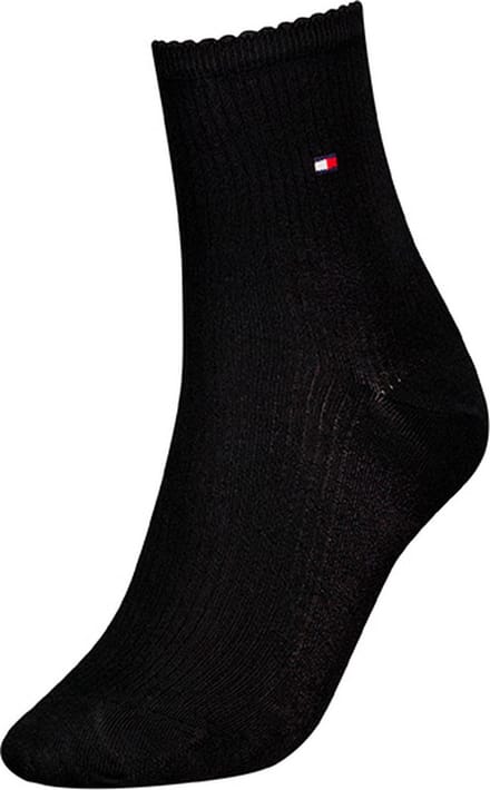 Tommy Hilfiger dames halfhoge sokken premium rib zwart