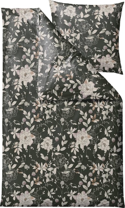 Södahl organic Garden Bloom Beddengoed 135 x 200 cm Forest green