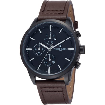 Pierre Cardin La Gloire Champeret PC902741F103 Horloge - Leer - Bruin - Ø 45 mm