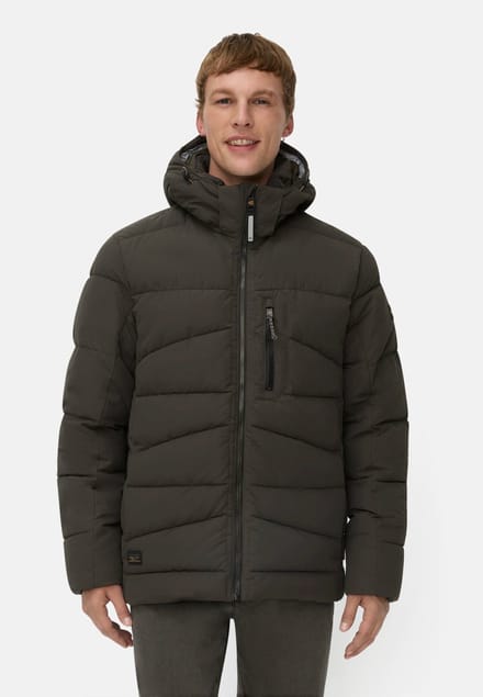 camel active Winterjas met afneembare capuchon - Maat menswear-60 - Donkerbruin