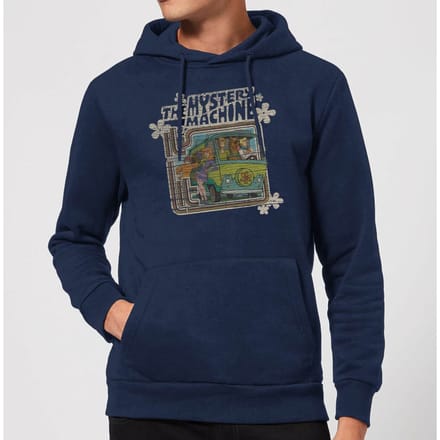 Scooby Doo Mystery Machine Psychedelic Hoodie - Navy - XL