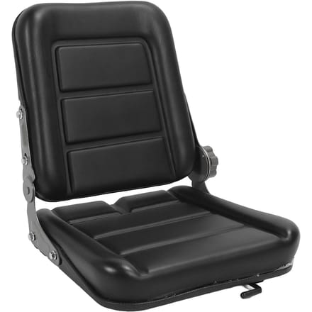 Vorkheftruckstoel met Verstelknop en Schuifrail Zwart Comfortabel voor Kiepwagen Maaier Minigraver black