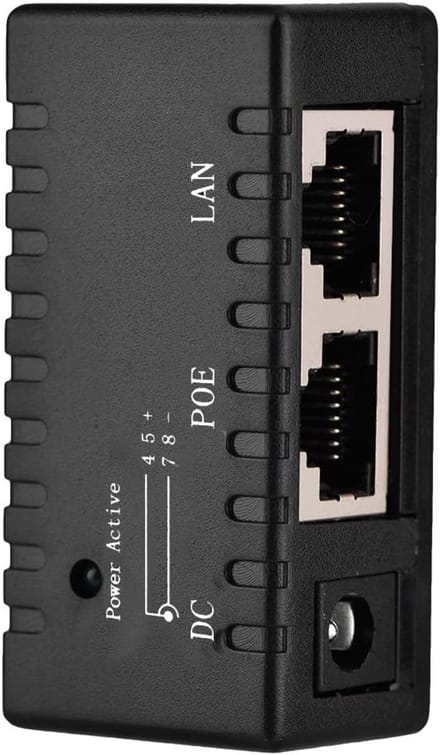 Netwerk Adapter - Ethernet Splitter - Stroom Toevoegen - Compact Ontwerp - 5.8 x 2.8 cm - Zwart