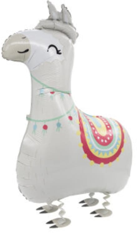 Folieballon - Walking Lama - 93 cm - Helium- en Luchtvulling