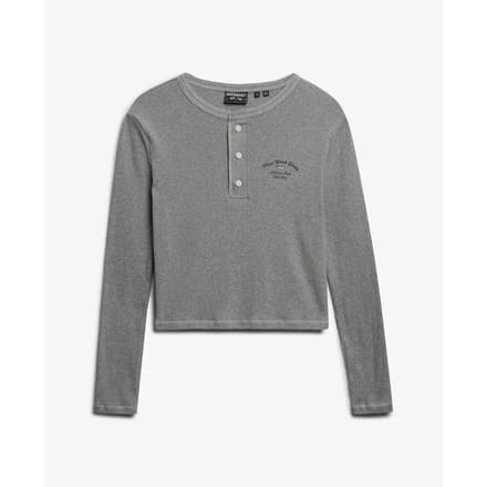 Superdry Athletic Essentials Overhemd met Lange Mouwen Grey Grootte: 40