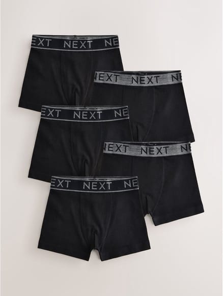 Next - Jongens - Set van 5 boxershorts - Zwart