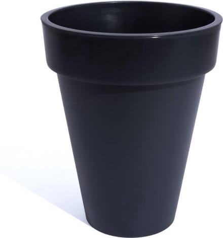 Bloempot Buiten Hoog Rond Cube Slim 46cm ANTRACIET Prosperplast