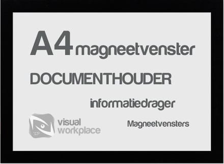 Magneetvensters A4 - 5x - Zwart