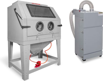 Straalcabine 990 L pro met externe cyclonische afzuiging MW Tools CAT990FC
