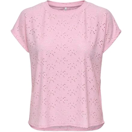 relaxed fit T-shirt met etskanteffect model 'SMILLA'