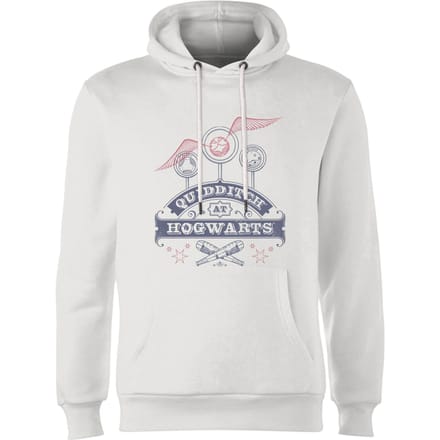 Harry Potter Quidditch At Hogwarts Hoodie - White - S