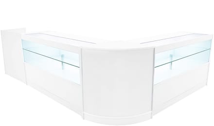 Phoenix led-winkeltoonbankset - wit - 150/60/60 cm - 2xc1500+cm60+tb60