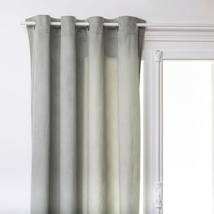 Gordijn Polyester 140x260 cm Grijs met Oogjes - Kant-en-klaar