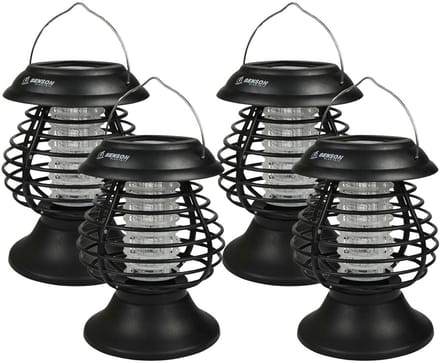 Benson Muggenlamp solar - 4x - UV-LED - 14 x 19,5 cm - insectenvanger - IP44
