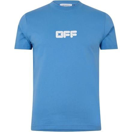 Off White Heren Slim T-shirt in katoen (Allure)