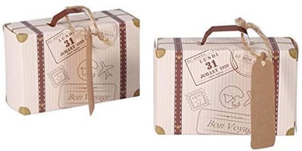 ONF3 - Mini Suitcase Candy Box - Elegante Cadeauverpakking - 50 Stuks - Ideaal voor Bruiloft en Verjaardag - Handig en Draagbaar - Karton