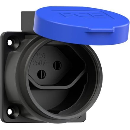 PCE 1313-0bc Stopcontact (opbouw) IP55 Zwart/blauw