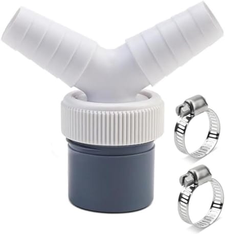 Dubbele Afvoer Y-Stuk voor Vaatwasser en Wasmachine - 40mm PVC Aansluiting