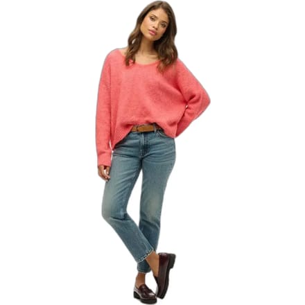 Superdry - Oversized trui met V-hals - Dames - Sweaters