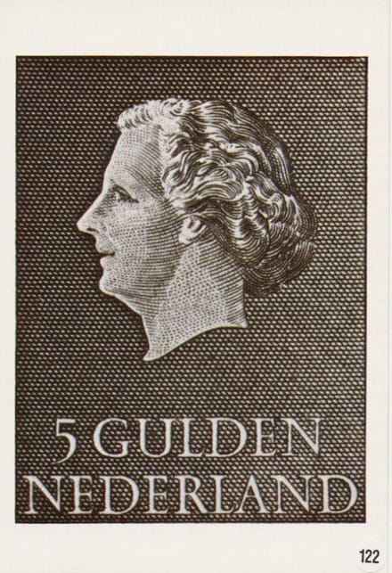 Briefkaart met afbeelding koningin Juliana postzegel