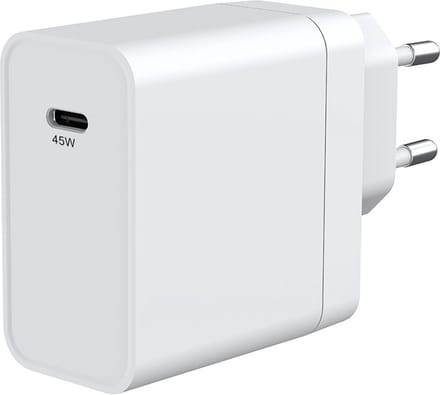 USB C Adapter 45W oplader - Snellader fast charger- Wit