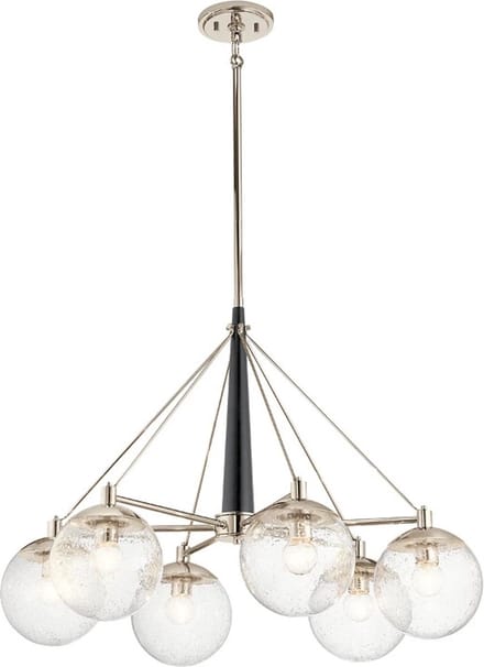 Kichler LED Kroonluchter | 6X E27 Max 60W | Dimbaar | Polished Nickel