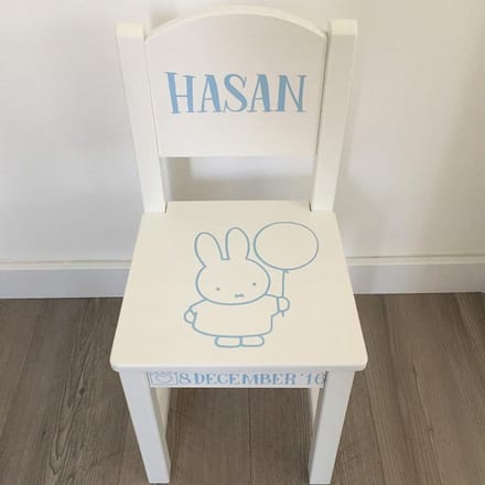 Kinderstoeltje met eigen naam Nijntje - Blauw