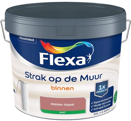 Flexa - Strak Op De Muur Binnen Mat - Midden Appel - Mengverf - 10 L