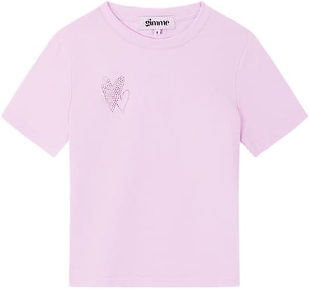 kleding - schoenen - accessoires - meisjes - T-shirt met Hartborduursel - Lila - 4 Jaar