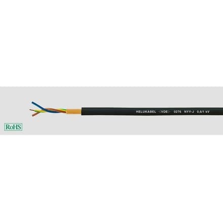 HELU 32060 Grondkabel NYY-J 5 G 2.5 mm² Zwart 100 m