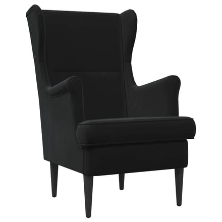 vidaXL - Fauteuil - Zwart - Fluweel