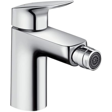 Hansgrohe Logis 1 gats bidetkraan 100 met waste chroom