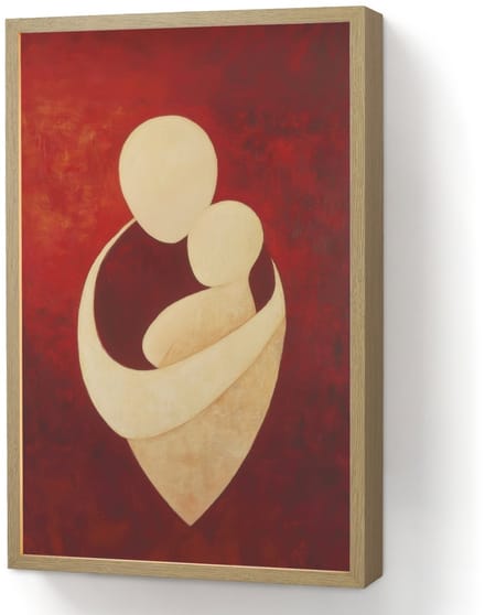 Abstract - Moeder - Kind - Rood