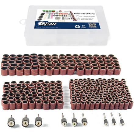 338 stuks schuurtrommelset, nagelboorbits, gepolijste Dremel-accessoires, roterend gereedschap 338pcs black