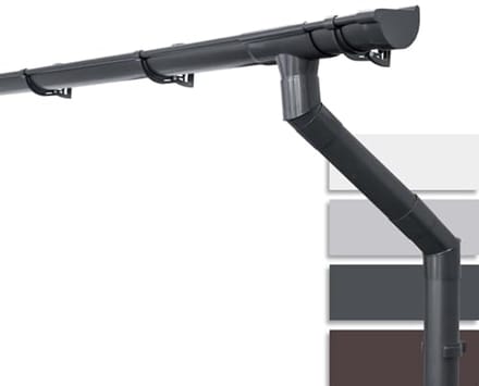 Dakgoot set halfrond 100mm 8m voor terras en carport