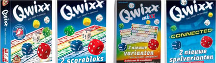 Dobbelspel Qwixx + Qwixx Scorebloks + Qwixx Mixx + Qwixx Connected